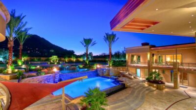 rear view of the pool